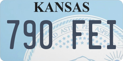 KS license plate 790FEI