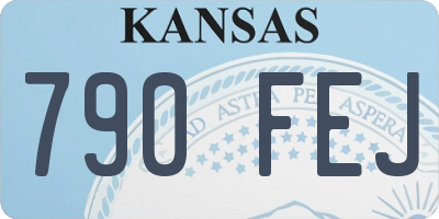 KS license plate 790FEJ