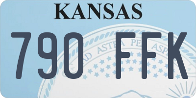 KS license plate 790FFK