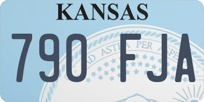 KS license plate 790FJA