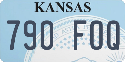 KS license plate 790FOQ