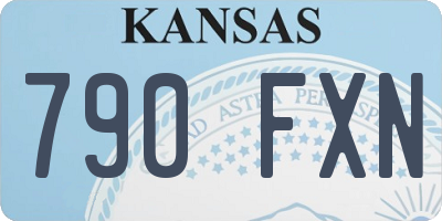 KS license plate 790FXN