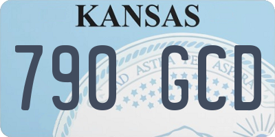 KS license plate 790GCD