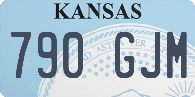 KS license plate 790GJM