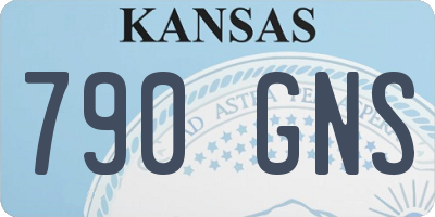 KS license plate 790GNS