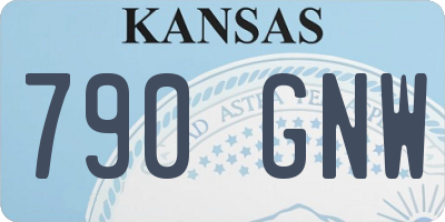 KS license plate 790GNW