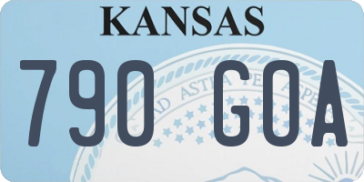 KS license plate 790GOA