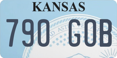 KS license plate 790GOB