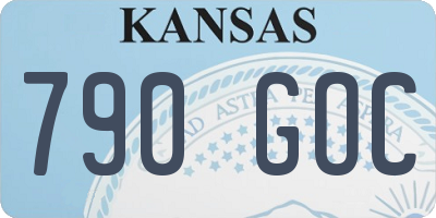 KS license plate 790GOC