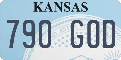 KS license plate 790GOD