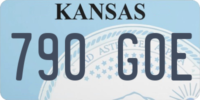KS license plate 790GOE