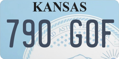 KS license plate 790GOF