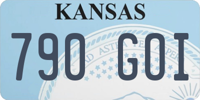 KS license plate 790GOI