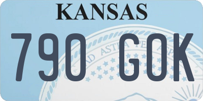 KS license plate 790GOK