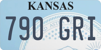 KS license plate 790GRI