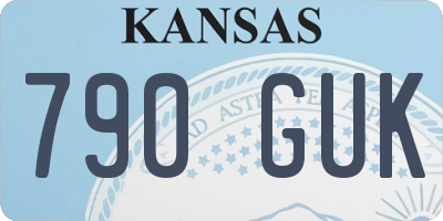 KS license plate 790GUK