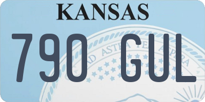 KS license plate 790GUL