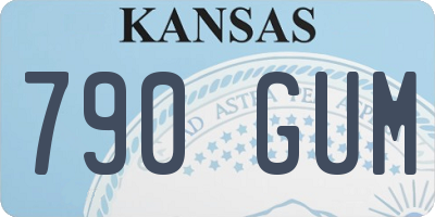 KS license plate 790GUM