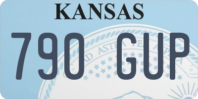 KS license plate 790GUP