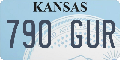 KS license plate 790GUR