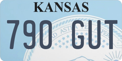 KS license plate 790GUT