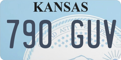 KS license plate 790GUV