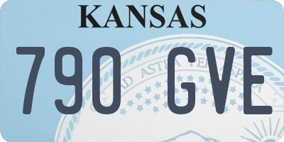 KS license plate 790GVE