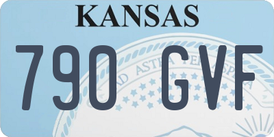KS license plate 790GVF
