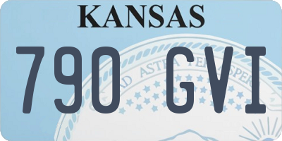 KS license plate 790GVI