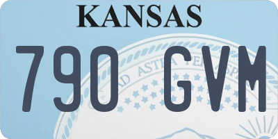 KS license plate 790GVM