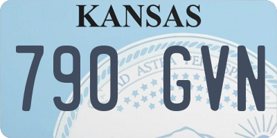 KS license plate 790GVN