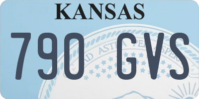 KS license plate 790GVS