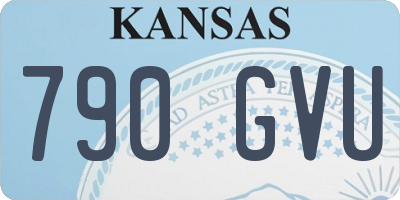 KS license plate 790GVU