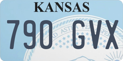 KS license plate 790GVX