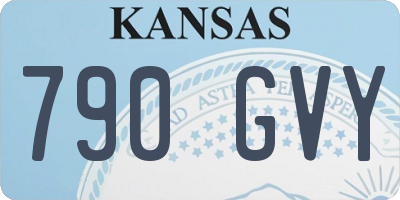 KS license plate 790GVY