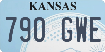 KS license plate 790GWE