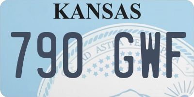 KS license plate 790GWF