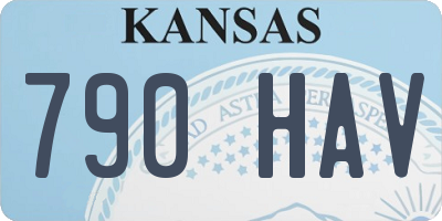 KS license plate 790HAV