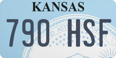 KS license plate 790HSF