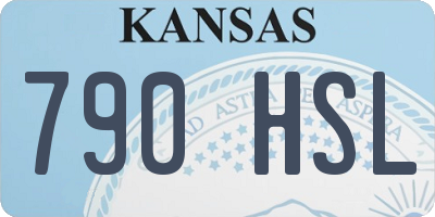 KS license plate 790HSL