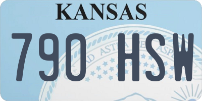 KS license plate 790HSW