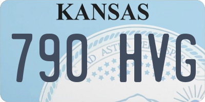 KS license plate 790HVG