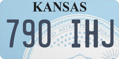 KS license plate 790IHJ