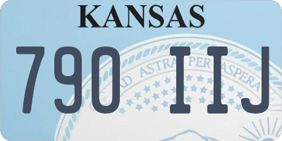 KS license plate 790IIJ