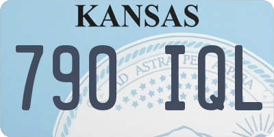 KS license plate 790IQL