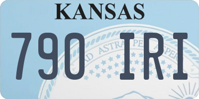 KS license plate 790IRI