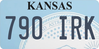 KS license plate 790IRK