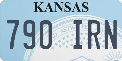 KS license plate 790IRN