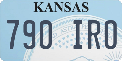 KS license plate 790IRO