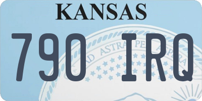 KS license plate 790IRQ
